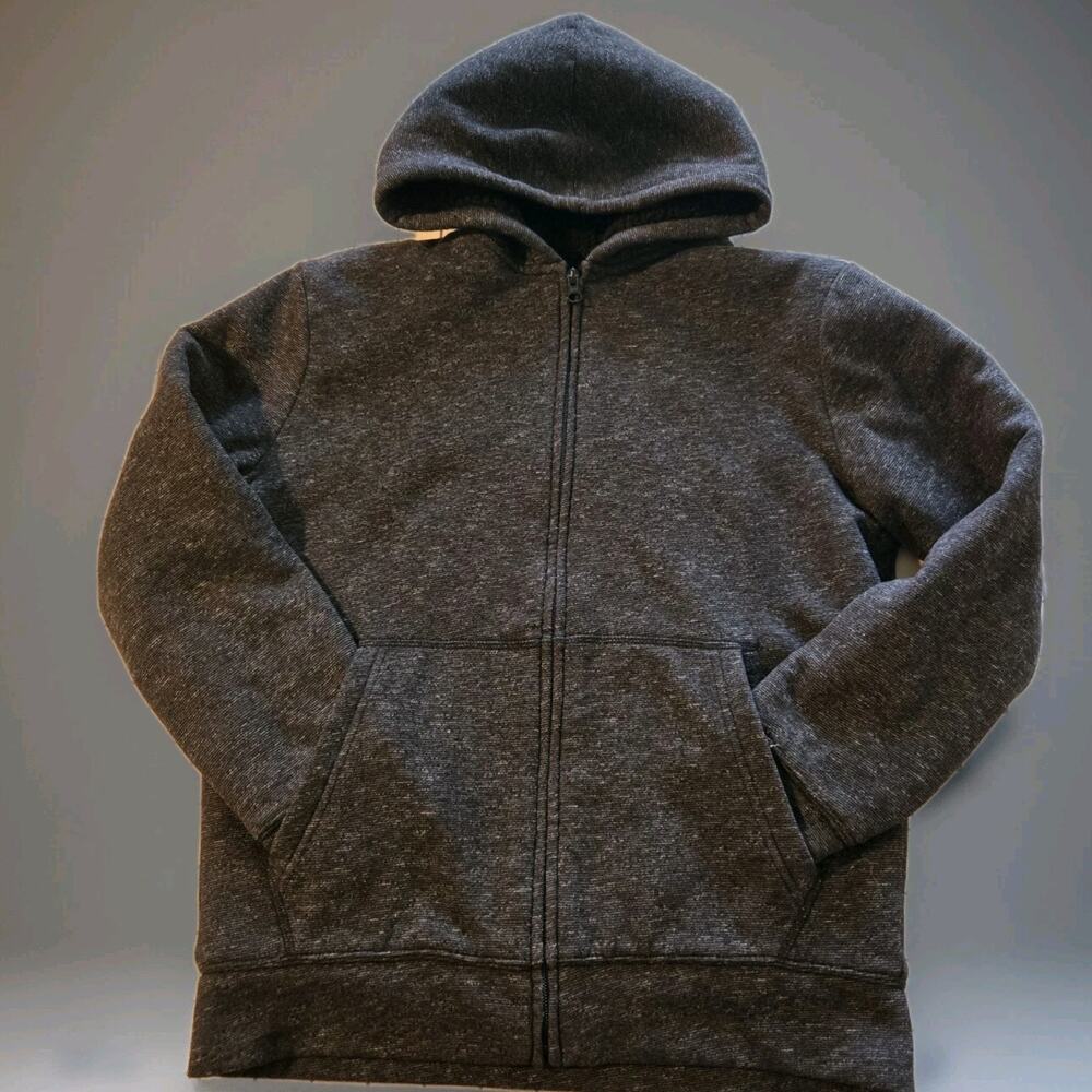 The Children’s Place Black Fleece Full Zip Hoodie Boys Size XL 14